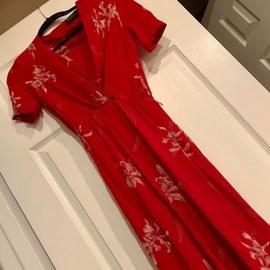 Vintage floral midi dress